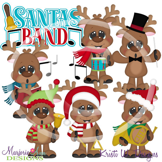 Santa's Band SVG Cutting Files + Clipart - Click Image to Close